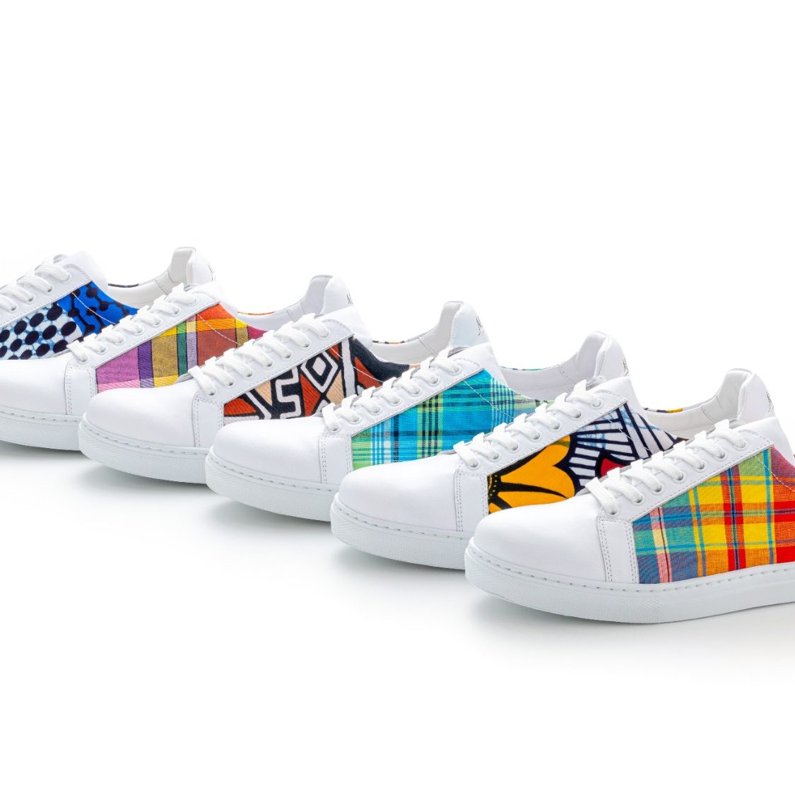 sneakers deux modèles wax et madras